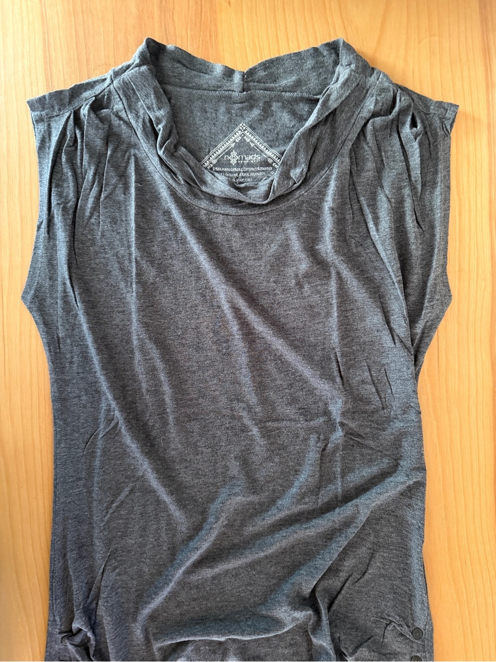 Nomads Hemp Wear Sangria Dress, Organic Cotton & Bamboo, Grey Melange, M-L - Picture 7 of 12